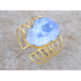 Blue Druzy Bracelet
